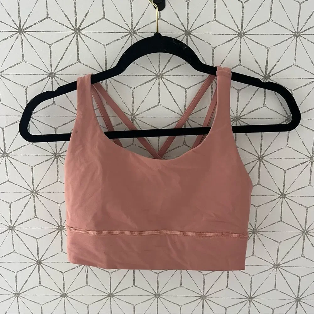 Lululemon Energy Bra *Long Line Peach Pink